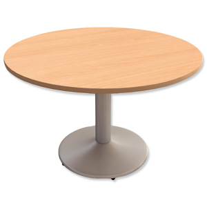 Trexus Boardroom Table Round Pillar Legs Dia1200xH725mm Beech Ident: 452A