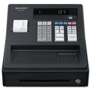 Sharp Cash Register 80PLUs Black Ref XE-A107BK