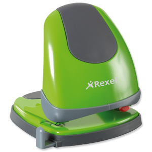 Rexel Easy Touch Low Force 2 Hole Punch Capacity 30x 80gsm Green Ref 2102643