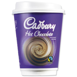 Cadbury Instant Hot Chocolate Drink in a 12oz (340ml) Cup Ref A03294 [Pack 8]