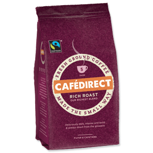 Cafe Direct Rich Roast Ground Coffee Fairtrade 227g Ref A06727