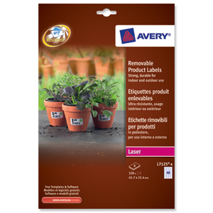 Avery Pricing Labels Removable 45.7x25.4mm Ref L7125- 8 [8 Sheets]