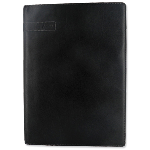 Holborn A4 Folder Leather 231x320mm Black Ref 827340