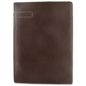 Holborn A4 Folder Leather 231x320mm Brown Ref 827341