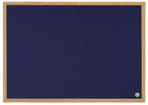 Earth-It Recycled Blue Felt Notice Board with Wood Effect Frame W900xH600mm Ref RFB0743233