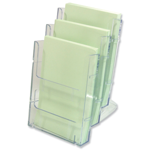 Literature Holder Modular Table and Wall-mountable A5 Clear