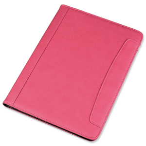 Alassio Messina Folio Leather Look Writing Case Pink Ref 30087