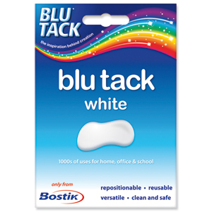 Bostik Blu-tack Mastic Adhesive Non-toxic White 60g Ref 801127 [Pack 12]