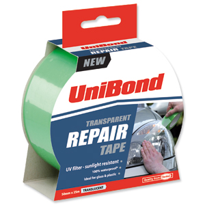 UniBond Transparent Repair Tape Waterproof 50mm x 25m Ref 1668006