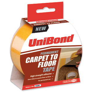 UniBond Carpet To Floor Tape Permanent 50mmx10m Ref 1667748