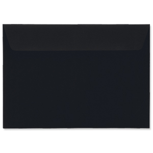 Touch Velvet Envelopes Wallet Peel and Seal 140gsm Black Velvet C5 Ref V645 [Pack 50]