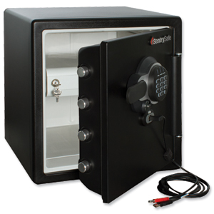 Sentry Fire Water Data Safe USB Electronic Lock 34.8 Litre 45kg Ref SFW123GDF