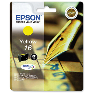Epson 16 Inkjet Cartridge Pen & Crossword Page Life 165pp Yellow Ref T16244010