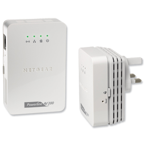 Netgear Powerline AV 200 Wireless Network Extender Kit 200Mbps Ref XAVNB2001-100UKS