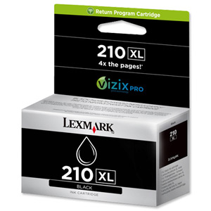 Lexmark 210XL Return Program Inkjet Cartridge High Capacity Page Life 2500pp Black Ref 14L0174E Ident: 823K