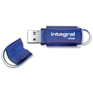 Integral Courier USB 3.0 Flash Drive Blue 8GB Ref INFD8GBCOU3.0