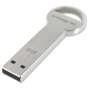Integral Key Flash Drive USB 2.0 16GB Silver Ref INFD16GBKEY