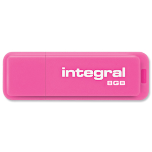 Integral Neon Flash Drive USB 2.0 8GB Pink Ref INFD8GBNEONPK