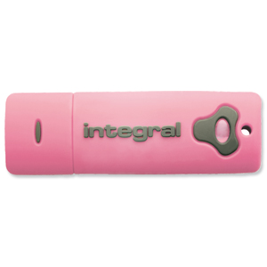 Integral Splash Flash Drive USB 2.0 with Software 16GB Pink Ref INFD16GBSPLP