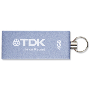 TDK Trans-it Metal Flash Drive 4GB USB 2.0 Blue Ref t78657