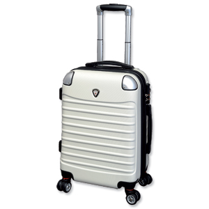 Compass Travel Trolley Case Expandable W550xD350-380xD250mm Cream Ref 45507