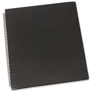 Rexel Wire Display Book Polypropylene 30 Pockets Black Ref 2103660