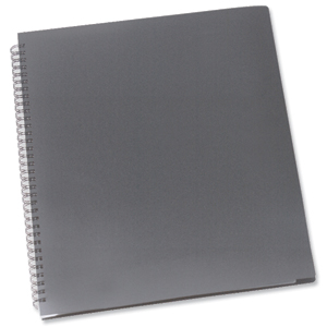 Rexel Wire Display Book Polypropylene 30 Pockets Silver Ref 2103661