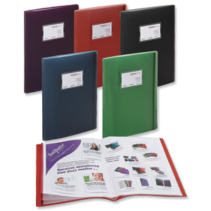 Snopake Fusion Display Book 20 Pockets A3/40 Pockets A4 Assorted Ref 15637 [Pack 5]