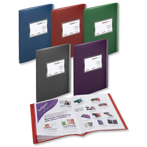 Fusion Display Book 20 Pockets A4/40 Pockets A5 Assorted Ref 15640 [Pack 5]