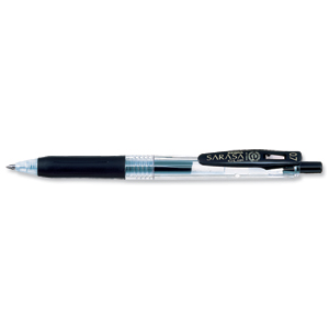 Zebra Sarasa Rollerball Gel Ink Pen With Clip Medium Black Ref 14321 [Pack 12]