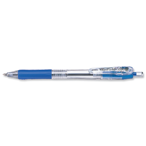 Zebra Tapli Clip Ball Pen Medium Tip 0.7mm Line 0.6mm Blue Ref 37012 [Pack 12]