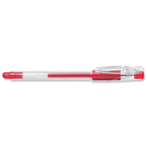 Zebra Sarasa Clip Gel Pen Extra Fine Tip 0.4mm Red Ref 14303 [Pack 12]