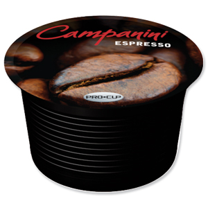 Campanini Espresso Coffee Capsules 16 per Box Ref 1191 [6 Boxes]