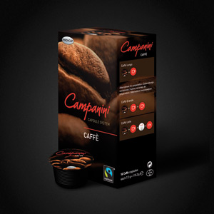 Campanini Caffe Coffee Capsules Fairtrade 16 per Box Ref 1194 [6 Boxes]