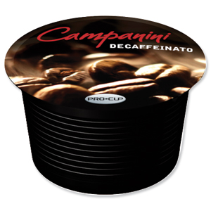 Campanini Decaffeinato Decaffeinated Coffee Capsules 16 per Box Ref 1195 [6 Boxes]