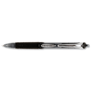 Zebra Sarasa GE Retractable Rollerball Gel Pen Medium Black Ref 46510 [Pack 12]