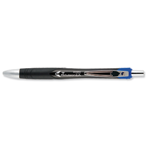 Zebra Z-Mulsion EX Emulsion Ink Pen Retractable Medium Blue Ref 72512 [Pack 12]
