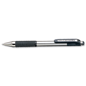 Zebra F-301 Ultra Ball Pen Stainless Steel Medium Black Ref E38101