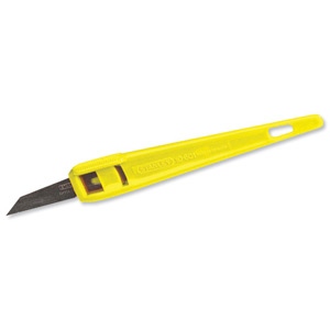 Stanley Cutting Knife Disposable with Plastic Handle Yellow Ref 0-10-601 [Pack 3]