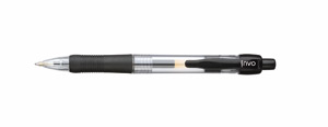 Gel Rollerball Pen Retractable 0.7mm Line 0.5mm Black Ref GP110202Blk [Pack 12]