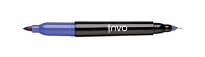 Twin-tip Permanent Marker Lines 1.5mm and 0.4mm Blue Ref PY108201Blu [Pack 12]