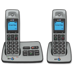 BT 2500 Twin Handset DECT Telephone Cordless Answering Machine Ref 66059