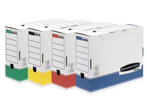 Fellowes Bankers Transfer Box 100mm A4 Rainbow Pack Ref 0039101 [Pack 12]