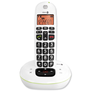 Doro 105W DECT Telephone TAM Single Cordless 20-entry Phonebook Ref 5555