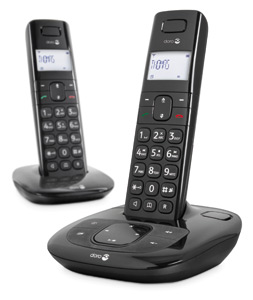 Doro Comfort 1015 Telephone DECT TAM Twin Cordless 20-entry Phonebook Ref 6049