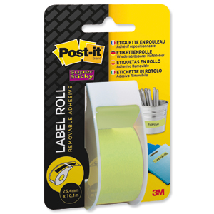 Post-it® Super Sticky Removable Label Roll 10m Green Ref 2650GEU