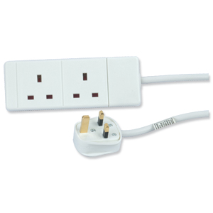 Extension Lead 2-Way Socket 4m Cable