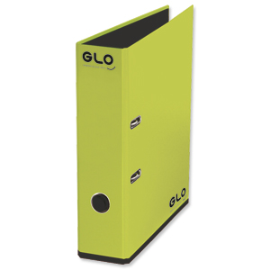 GLO Lever Arch File 70mm Spine A4 Green [Pack 3]