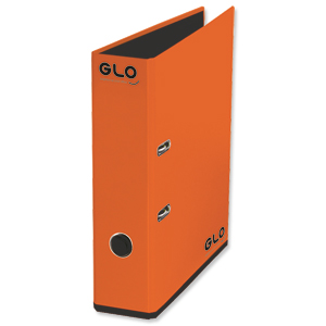 GLO Lever Arch File 70mm Spine A4 Orange [Pack 3]