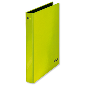 GLO Ring Binders 2 O-Ring Size 25mm A4 Green [Pack 3] Ident: 216X
